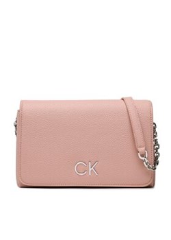 Calvin Klein Torebka Re-Lock Shoulder Bag W/Flap K60K610455 Różowy ze sklepu MODIVO w kategorii Listonoszki - zdjęcie 168575512