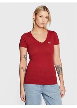 Pepe Jeans T-Shirt Corine PL505305 Czerwony Regular Fit ze sklepu MODIVO w kategorii Bluzki damskie - zdjęcie 168575653