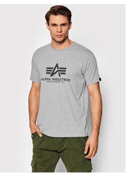 Alpha Industries T-Shirt Basic 100501 Szary Regular Fit ze sklepu MODIVO w kategorii T-shirty męskie - zdjęcie 168576253