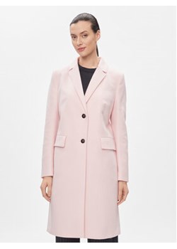 Tommy Hilfiger Płaszcz wełniany Classic Light Wool Blend Coat WW0WW41662 Różowy Regular Fit ze sklepu MODIVO w kategorii Płaszcze damskie - zdjęcie 168576690