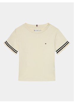 Tommy Hilfiger T-Shirt KG0KG07743 D Beżowy Slim Fit ze sklepu MODIVO w kategorii T-shirty chłopięce - zdjęcie 168576752