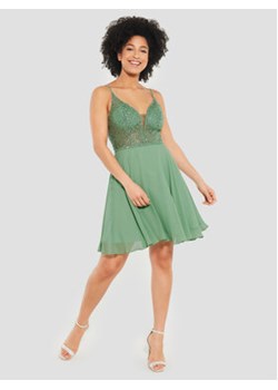 Swing Sukienka koktajlowa 5AE19300 Zielony Slim Fit ze sklepu MODIVO w kategorii Sukienki - zdjęcie 168576961