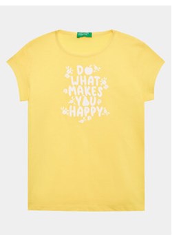 United Colors Of Benetton T-Shirt 3096G1095 Żółty Regular Fit ze sklepu MODIVO w kategorii Koszulki niemowlęce - zdjęcie 168577293