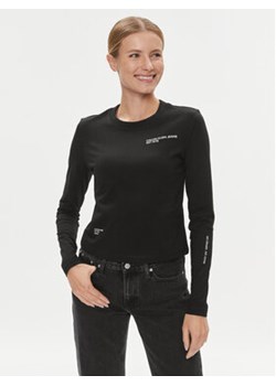 Calvin Klein Jeans Bluzka J20J222644 Czarny Regular Fit ze sklepu MODIVO w kategorii Bluzki damskie - zdjęcie 168578463