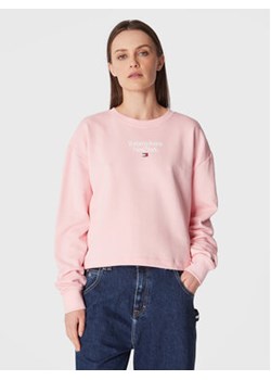 Tommy Jeans Bluza Essential DW0DW14851 Różowy Regular Fit ze sklepu MODIVO w kategorii Bluzy damskie - zdjęcie 168578472