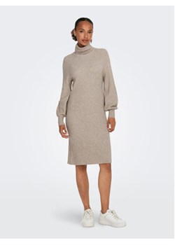 ONLY Sukienka dzianinowa 15309197 Beżowy Comfort Fit ze sklepu MODIVO w kategorii Sukienki - zdjęcie 168578492