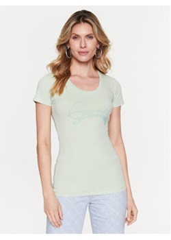 Guess T-Shirt Adelina W3RI14 J1314 Zielony Slim Fit ze sklepu MODIVO w kategorii Bluzki damskie - zdjęcie 168579114