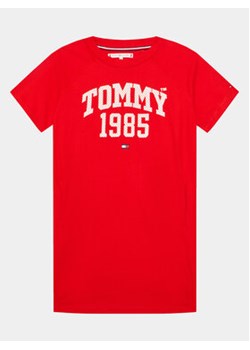 Tommy Hilfiger Sukienka codzienna Varsity KG0KG07191 D Czerwony Regular Fit ze sklepu MODIVO w kategorii Sukienki dziewczęce - zdjęcie 168579393
