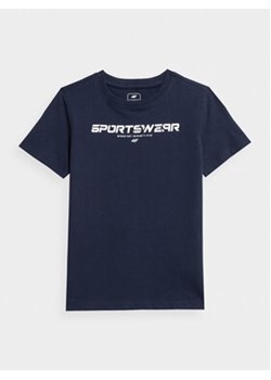 4F T-Shirt 4FJAW23TTSHM0797 Granatowy Regular Fit ze sklepu MODIVO w kategorii T-shirty chłopięce - zdjęcie 168579732