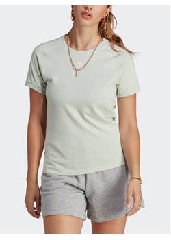 adidas T-Shirt Essentials+ Made with Hemp T-Shirt HA7151 Zielony Slim Fit ze sklepu MODIVO w kategorii Bluzki damskie - zdjęcie 168580314