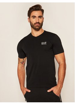 EA7 Emporio Armani T-Shirt 8NPT53 PJM5Z 1200 Czarny Regular Fit ze sklepu MODIVO w kategorii T-shirty męskie - zdjęcie 168580824