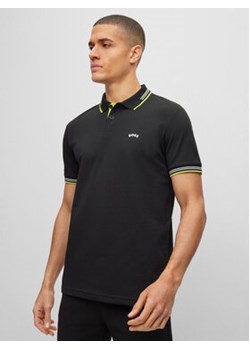 Boss Polo Paul 50469245 Czarny Slim Fit ze sklepu MODIVO w kategorii T-shirty męskie - zdjęcie 168581403