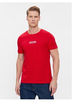 Tommy Hilfiger T-Shirt Small Hilfiger Tee MW0MW34387 Czerwony Slim Fit ze sklepu MODIVO w kategorii T-shirty męskie - zdjęcie 168581822