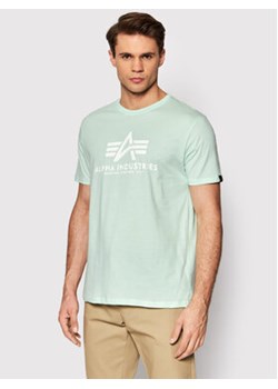 Alpha Industries T-Shirt Basic 100501 Zielony Regular Fit ze sklepu MODIVO w kategorii T-shirty męskie - zdjęcie 168581940