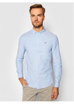 Tommy Jeans Koszula Stretch Oxford DM0DM09594 Niebieski Slim Fit ze sklepu MODIVO w kategorii Koszule męskie - zdjęcie 168582141