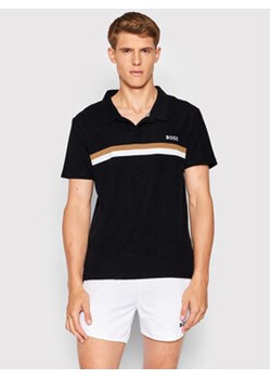 Boss Polo Terry 50469317 Czarny Regular Fit ze sklepu MODIVO w kategorii T-shirty męskie - zdjęcie 168582583