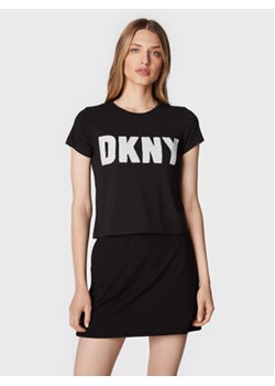 DKNY T-Shirt P2FKHGWG Czarny Regular Fit ze sklepu MODIVO w kategorii Bluzki damskie - zdjęcie 168582593