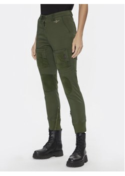 Aeronautica Militare Spodnie materiałowe 232PA1567DCT3017 Zielony Regular Fit ze sklepu MODIVO w kategorii Spodnie damskie - zdjęcie 168582673