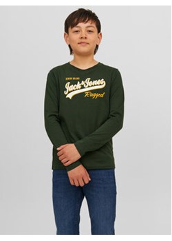 Jack&Jones Junior Bluzka 12237371 Zielony Regular Fit ze sklepu MODIVO w kategorii T-shirty chłopięce - zdjęcie 168583081