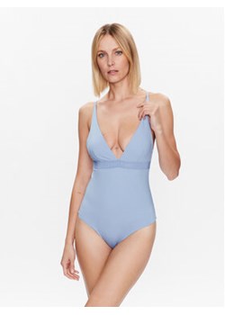 Calvin Klein Swimwear Strój kąpielowy KW0KW02137 Niebieski ze sklepu MODIVO w kategorii Stroje kąpielowe - zdjęcie 168583322
