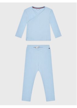 Tommy Hilfiger Komplet bluzka i legginsy Baby Rib KN0KN01482 Niebieski Regular Fit ze sklepu MODIVO w kategorii Komplety niemowlęce - zdjęcie 168584504