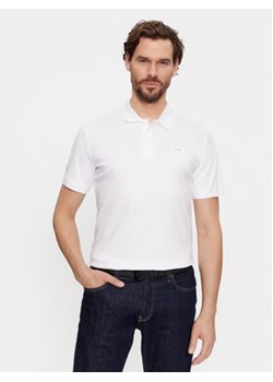 Calvin Klein Polo Smooth Cotton Slim Polo K10K111657 Biały Regular Fit ze sklepu MODIVO w kategorii T-shirty męskie - zdjęcie 168584644