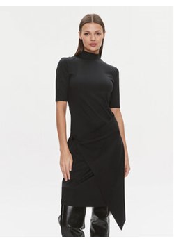 Calvin Klein Sukienka codzienna Stretch Jersey Asymmetric Dress K20K206498 Czarny Slim Fit ze sklepu MODIVO w kategorii Sukienki - zdjęcie 168584793