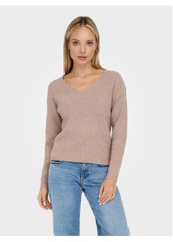 ONLY Sweter 15297168 Brązowy Regular Fit ze sklepu MODIVO w kategorii Swetry damskie - zdjęcie 168584914