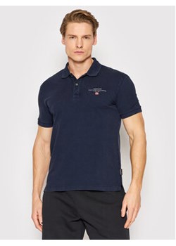 Napapijri Polo Elbas NP0A4GDL Granatowy Regular Fit ze sklepu MODIVO w kategorii T-shirty męskie - zdjęcie 168584982