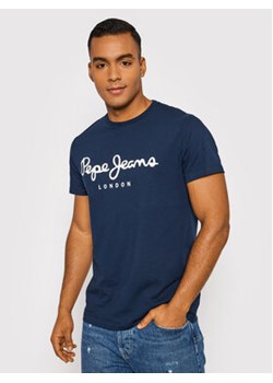 Pepe Jeans T-Shirt Original PM508210 Granatowy Slim Fit ze sklepu MODIVO w kategorii T-shirty męskie - zdjęcie 168585372