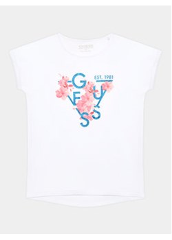 Guess T-Shirt J3GI21 K6YW1 Biały Regular Fit ze sklepu MODIVO w kategorii Bluzki dziewczęce - zdjęcie 168587584