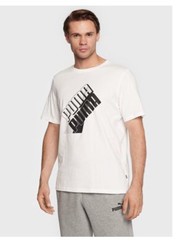Puma T-Shirt Power Logo 849788 Biały Regular Fit ze sklepu MODIVO w kategorii T-shirty męskie - zdjęcie 168587724