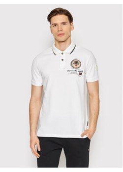 Napapijri Polo Gandy 4 NP0A4H8R Biały Regular Fit ze sklepu MODIVO w kategorii T-shirty męskie - zdjęcie 168587850