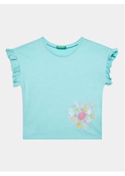 United Colors Of Benetton T-Shirt 3096G1093 Niebieski Regular Fit ze sklepu MODIVO w kategorii Bluzki dziewczęce - zdjęcie 168588484