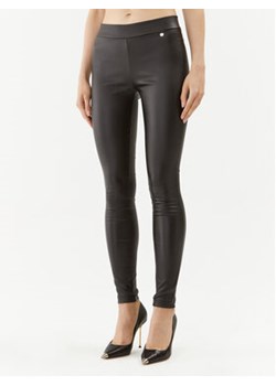 Rinascimento Spodnie skórzane CFC0114911003 Czarny Slim Fit ze sklepu MODIVO w kategorii Spodnie damskie - zdjęcie 168588781