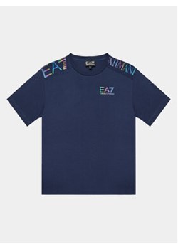EA7 Emporio Armani T-Shirt 6RBT62 BJ02Z 1554 Granatowy Regular Fit ze sklepu MODIVO w kategorii T-shirty chłopięce - zdjęcie 168589420