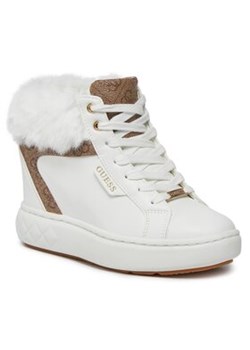 Guess Sneakersy Roxana FL8ROX FAL12 Biały ze sklepu MODIVO w kategorii Botki - zdjęcie 168589804
