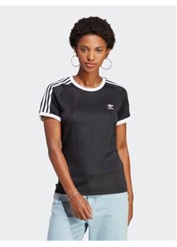 adidas T-Shirt adicolor Classics 3-Stripes IB7438 Czarny Slim Fit ze sklepu MODIVO w kategorii Bluzki damskie - zdjęcie 168589914