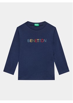 United Colors Of Benetton Bluzka 3I1XG10A8 Granatowy Regular Fit ze sklepu MODIVO w kategorii T-shirty chłopięce - zdjęcie 168590022