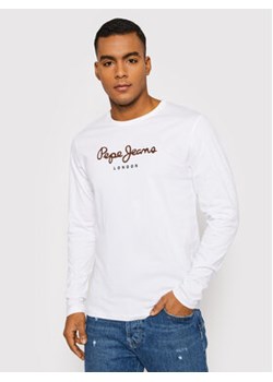Pepe Jeans Longsleeve Eggo PM508209 Biały Regular Fit ze sklepu MODIVO w kategorii T-shirty męskie - zdjęcie 168590163
