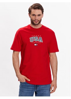 Tommy Jeans T-Shirt Classic Modern Sport USA DM0DM16406 Czerwony Regular Fit ze sklepu MODIVO w kategorii T-shirty męskie - zdjęcie 168590911