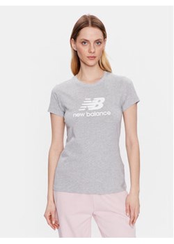 New Balance T-Shirt Essentials Stacked Logo WT31546 Szary Athletic Fit ze sklepu MODIVO w kategorii Bluzki damskie - zdjęcie 168591152