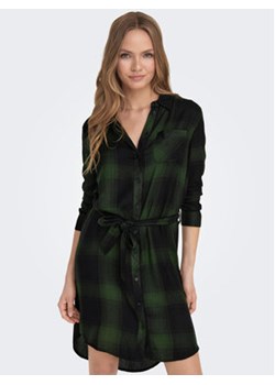 ONLY Sukienka koszulowa 15238033 Zielony Regular Fit ze sklepu MODIVO w kategorii Sukienki - zdjęcie 168591324
