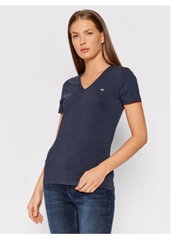 Tommy Jeans T-Shirt Tjw Skinny Stretch DW0DW09197 Granatowy Slim Fit ze sklepu MODIVO w kategorii Bluzki damskie - zdjęcie 168591854