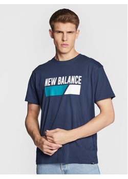 New Balance T-Shirt MT23901 Granatowy Relaxed Fit ze sklepu MODIVO w kategorii T-shirty męskie - zdjęcie 168591951
