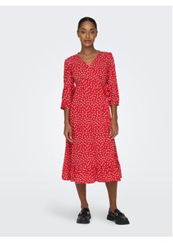 ONLY Sukienka codzienna 15253350 Czerwony Regular Fit ze sklepu MODIVO w kategorii Sukienki - zdjęcie 168591993