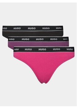Hugo Komplet 3 par stringów Triplet Thong 50480150 Kolorowy ze sklepu MODIVO w kategorii Majtki damskie - zdjęcie 168592002