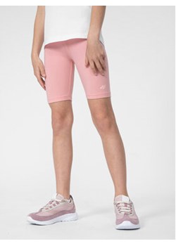 4F Szorty sportowe 4FJSS23TTIGF037 Różowy Slim Fit ze sklepu MODIVO w kategorii Spodenki dziewczęce - zdjęcie 168592512