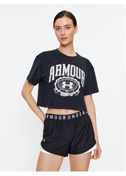 Under Armour T-Shirt Ua Collegiate Crest Crop Ss 1379402 Czarny Loose Fit ze sklepu MODIVO w kategorii Bluzki damskie - zdjęcie 168593960