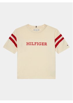 Tommy Hilfiger T-Shirt Monotype Varsity KG0KG07717 D Beżowy Relaxed Fit ze sklepu MODIVO w kategorii T-shirty chłopięce - zdjęcie 168594343